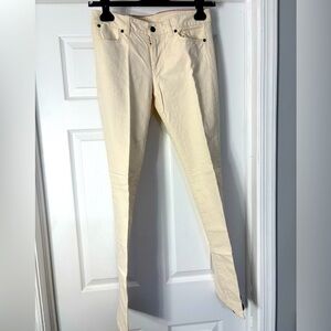 Signature Cream Straight-Leg Jeans